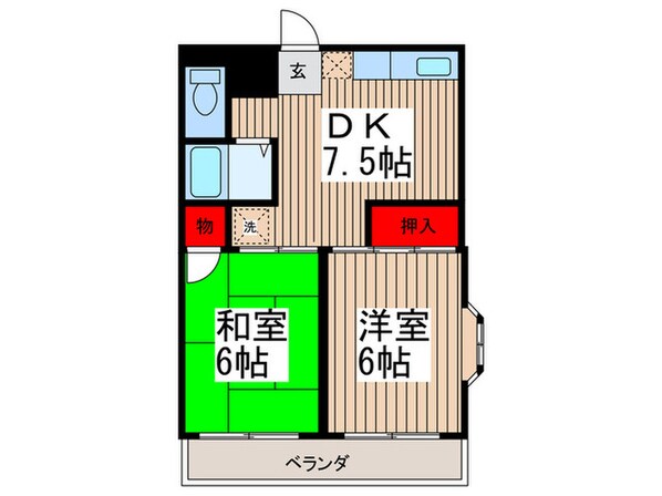 道満パークハイツの物件間取画像